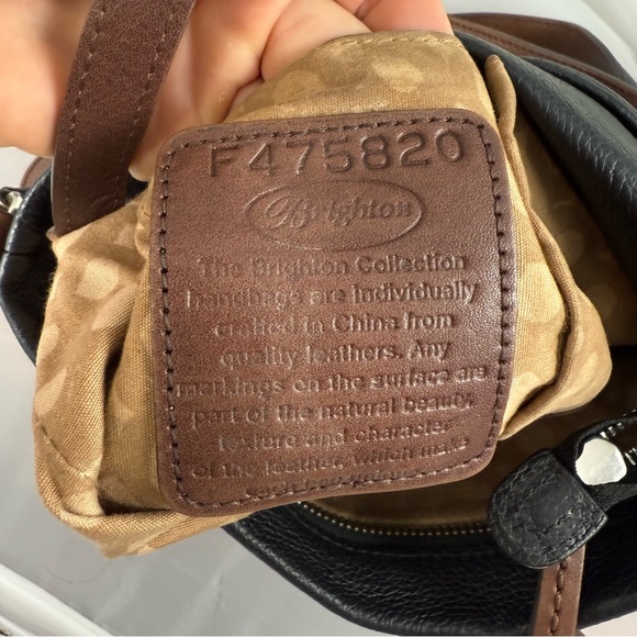 Brighton London Groove Selena Black Taupe Organizer Crossbody Bag Purse - Picture 9 of 16